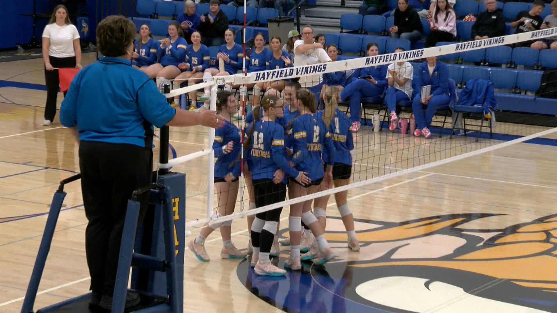 Hayfield Sweeps Schaeffer Academy In Section 1A Volleyball Opener
