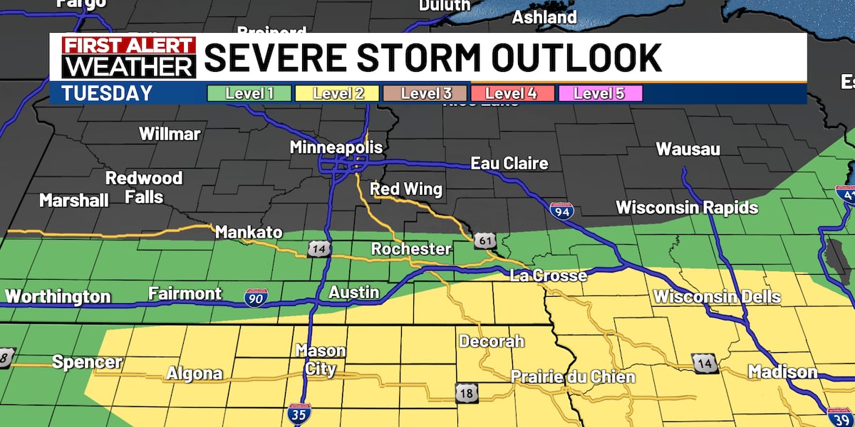 First Alert: Isolated storms Tuesday evening