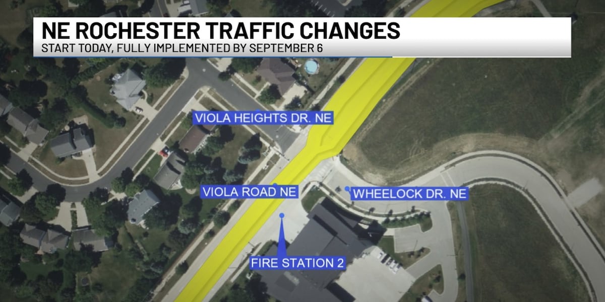 Northeast Rochester traffic changes begin Tuesday