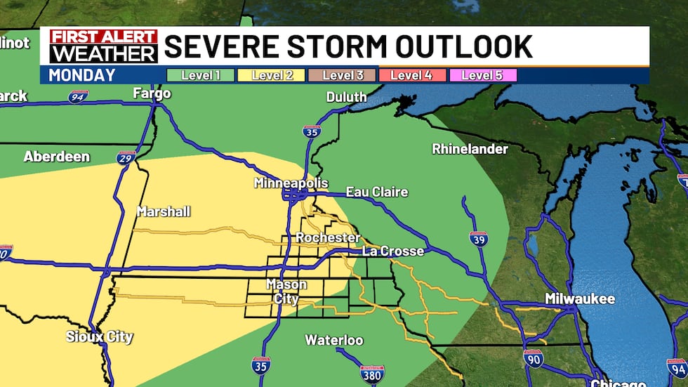Severe Storm Outlook-Monday