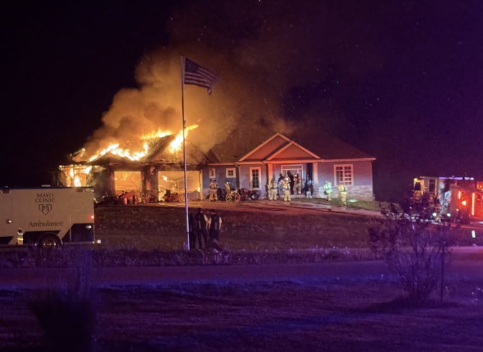 House fire in southeast Rochester on Friday, May 23, 2025.