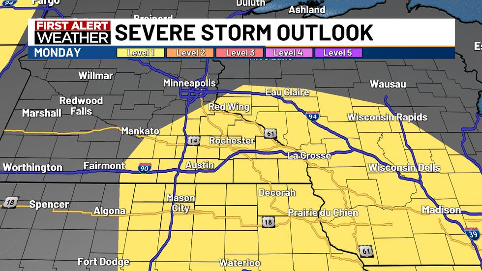 Strong Humidity Weather Humid conditions to start off the week; Strong storms possible overnight
