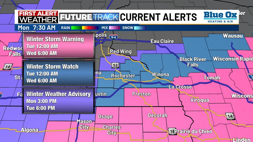 Daily Timing Alert FIRST ALERT: Latest updates on snowfall, timing