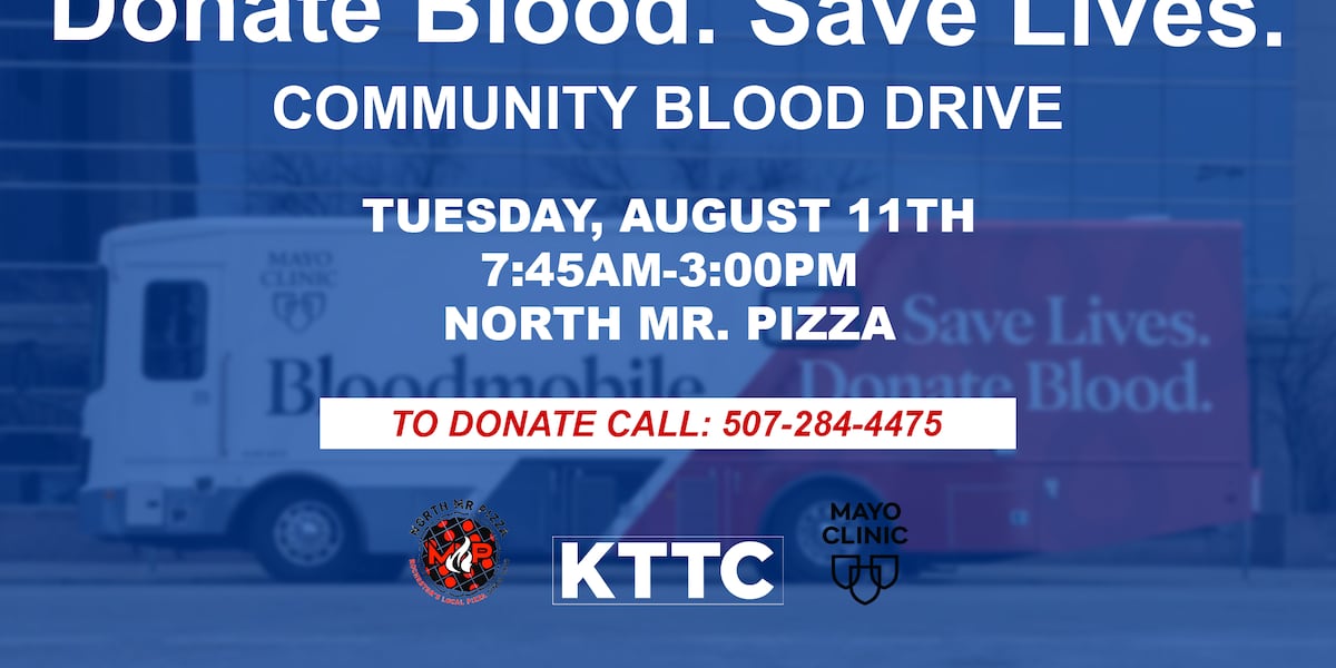KTTC blood drive coming up Tuesday