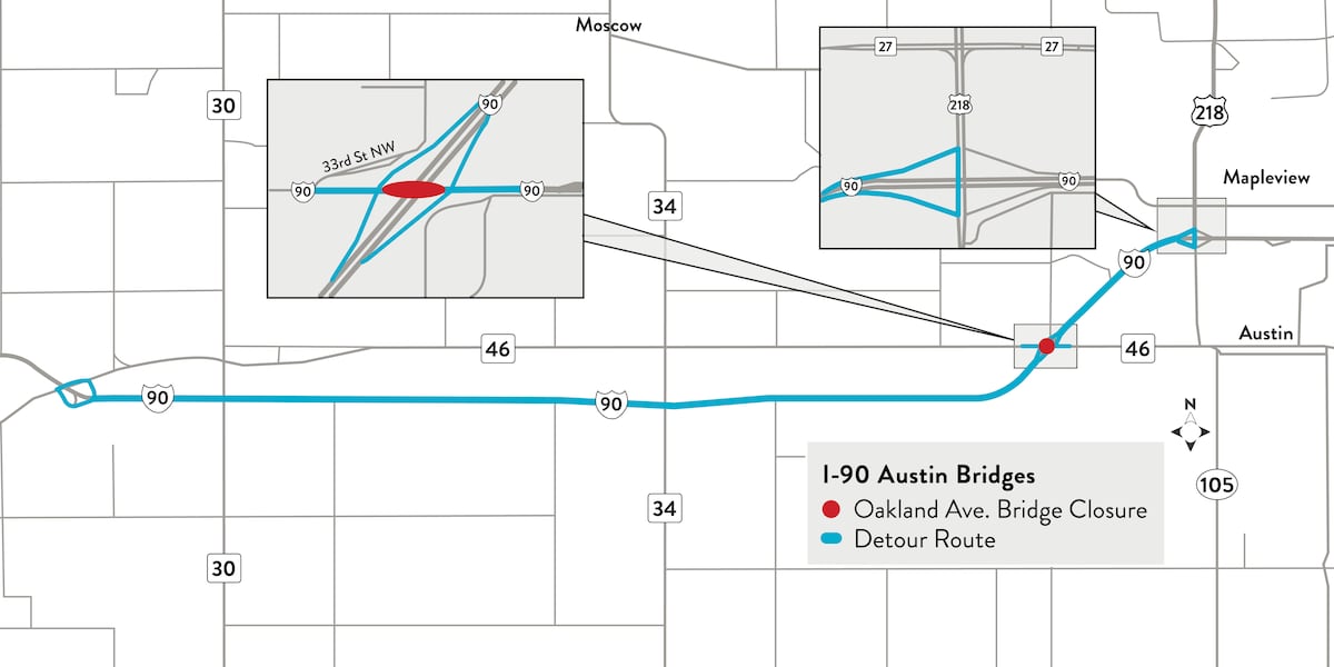 Austin Overpass Detour begins on April 19 in Austin for bridge replacement