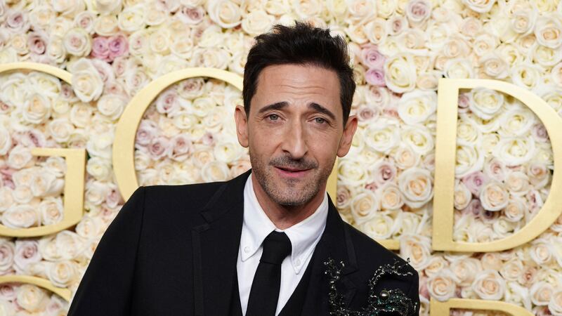 Adrien Brody arrives at the 82nd Golden Globes on Sunday, Jan. 5, 2025, at the Beverly Hilton...