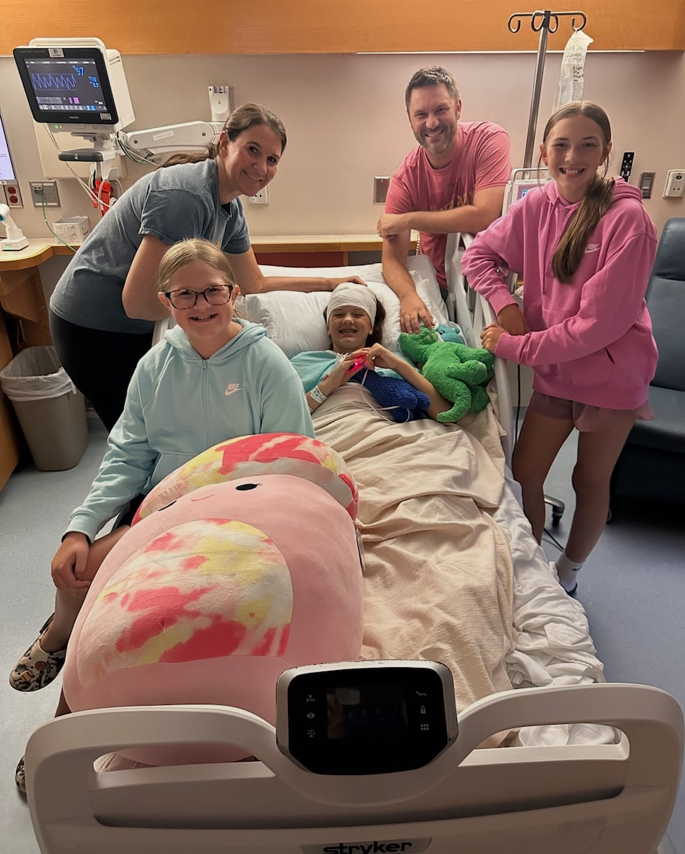 DeBoer family at the hospital