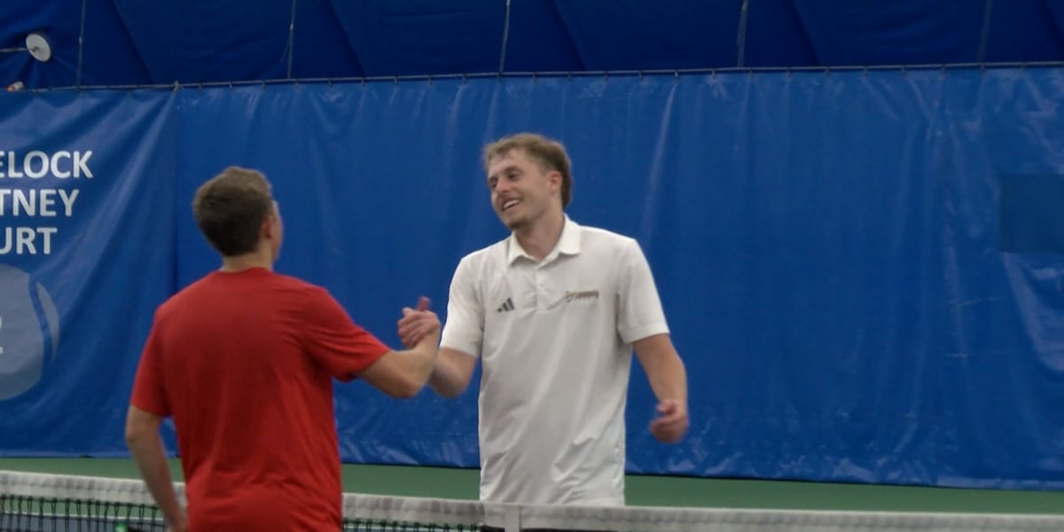 Evan Ritter wins the Class A boys singles tennis championship