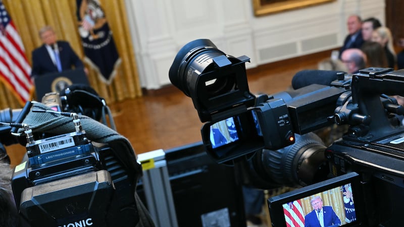President Donald Trump speaks in the East Room of the White House, Thursday, July 16, 2026, in...