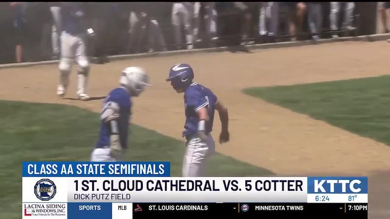 Highlights from Cotter's Class AA State Baseball Semifinal loss to St. Cloud Cathedral on...