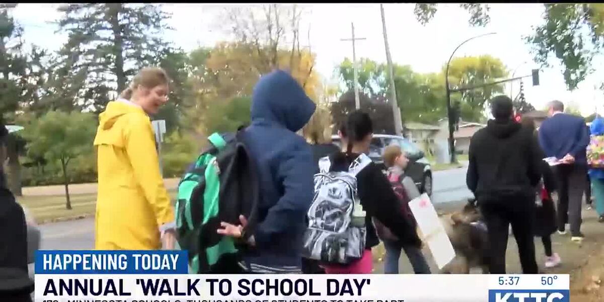 Thousands of students are taking part in the annual ‘Walk to School Day’