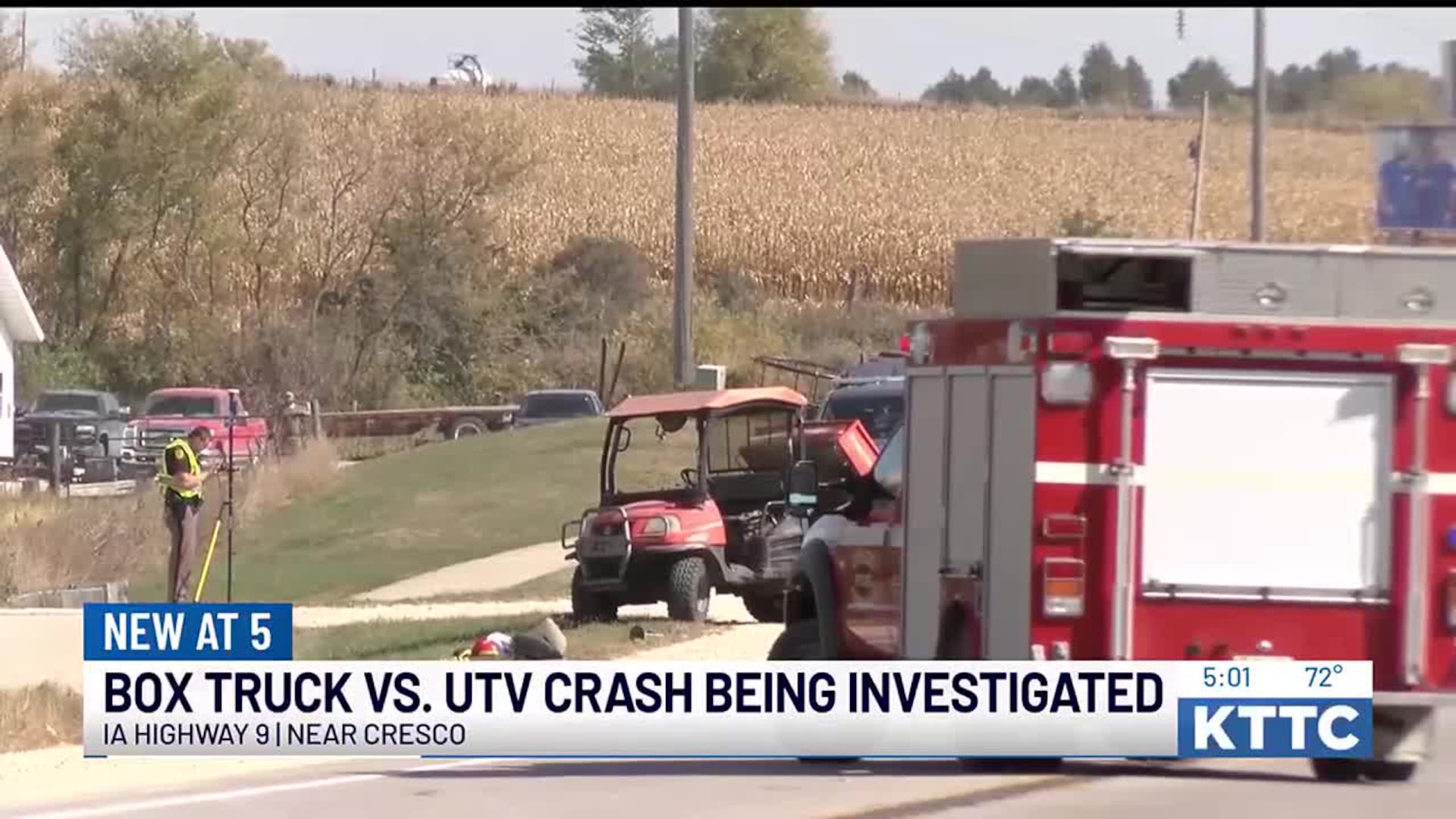 Vehicle accident closes County Road 9 near Cresco