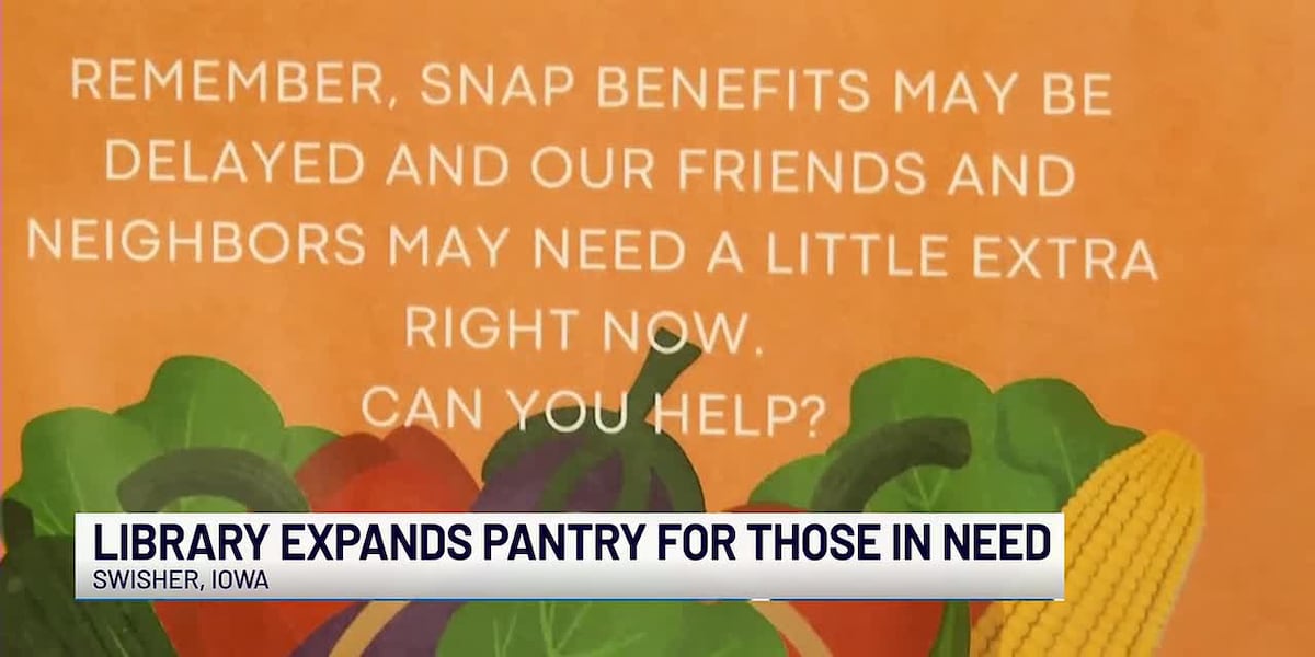 Swisher Library Swisher Community Library expands pantry for those in need